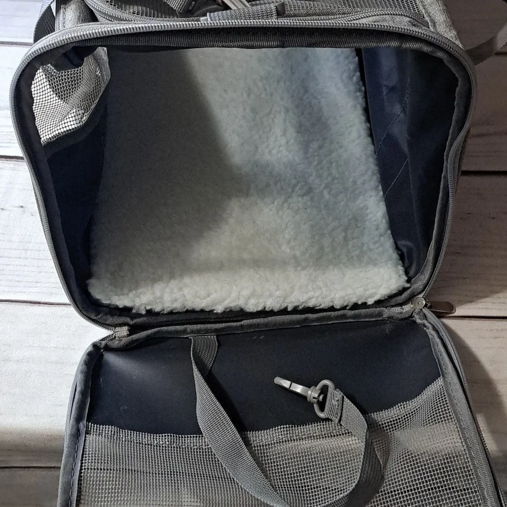 Gray Pet Carrier Travel Bag